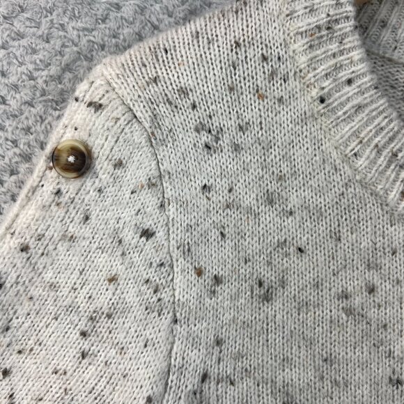 NEW MADEWELL DONEGAL SNOW SWEATER DRESS BUTTON SLEEVE Knit Wool Blend Sz Large - Picture 7 of 14